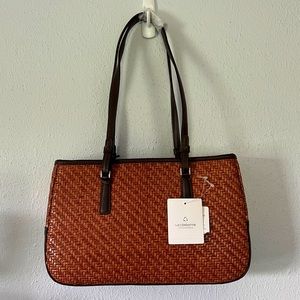 Liz Claiborne | Wicker Works Brown Shoulder Bag